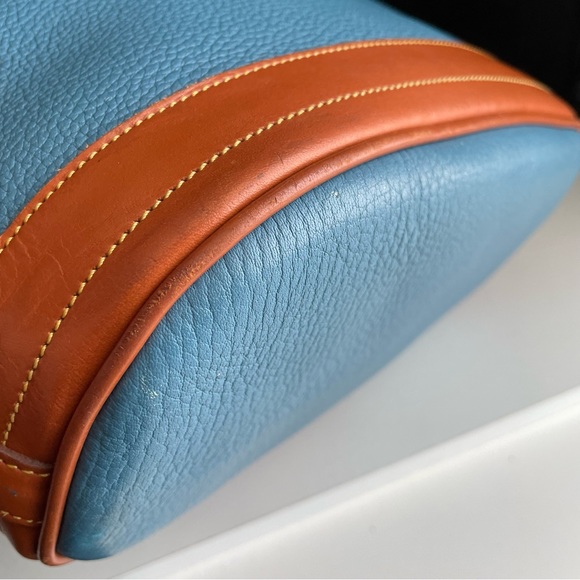Dooney and Bourke AWL Mediterranean Blue Leather Tote Bucket Bag Purse R… - Picture 7 of 17